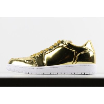 Nike Erkek Air Jordan 1 Retro Low No Swoosh Og Pinnacle Metal Altın Basketbol Ayakkabısı Türkiye - 4